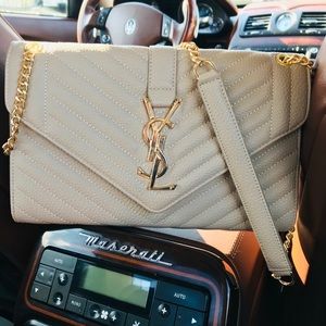 Ysl bag v- flap envelope